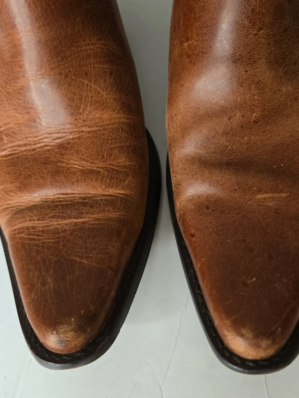 MATISSE Brown Leather Western Cowboy Ankle Boots Size 8.5